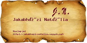 Jakabházi Natália névjegykártya